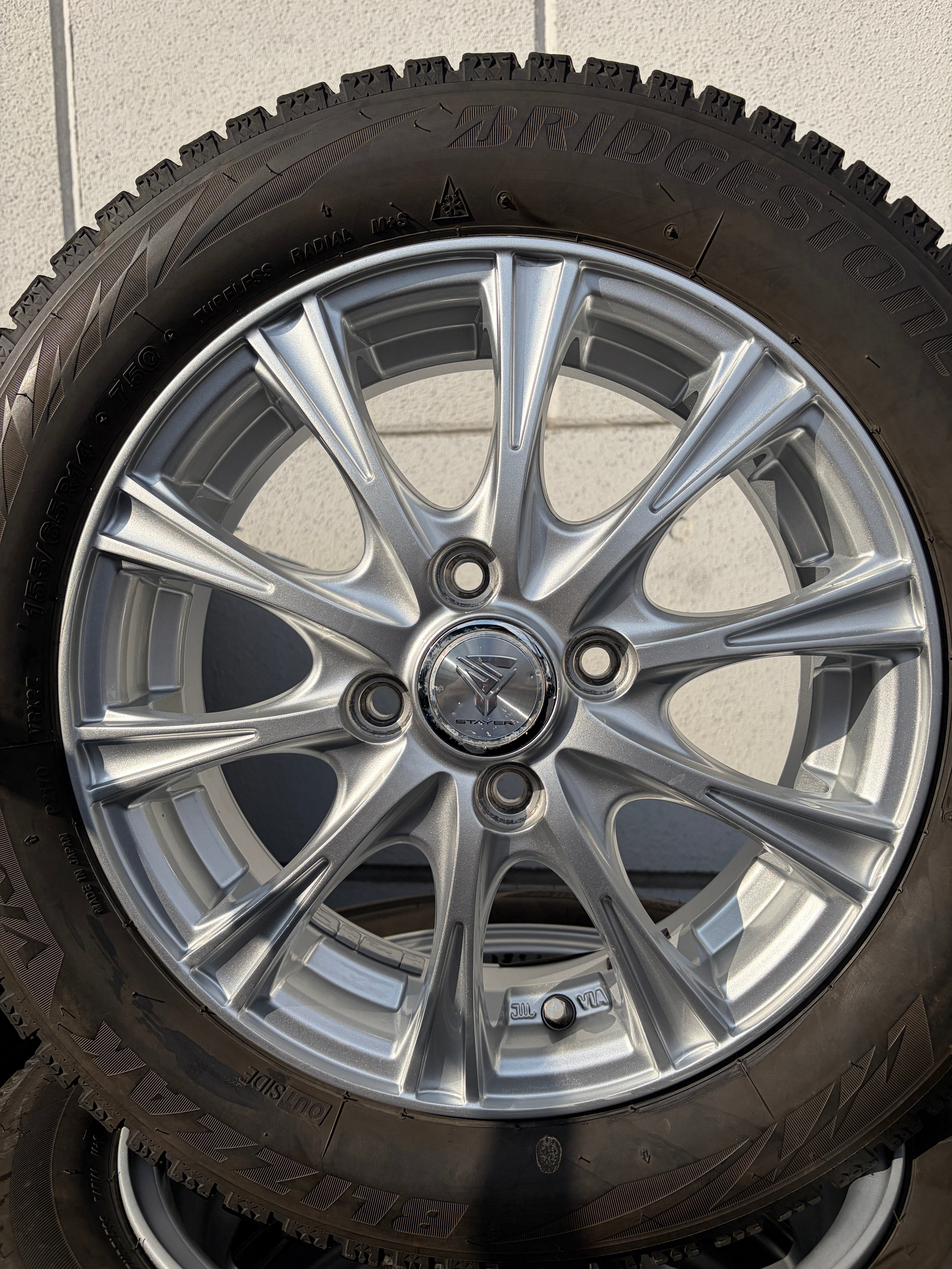 K14-0088 ブリヂストン ﾌﾞﾘｻﾞｯｸ VRX2 155/65R14 スタッドレス 軽