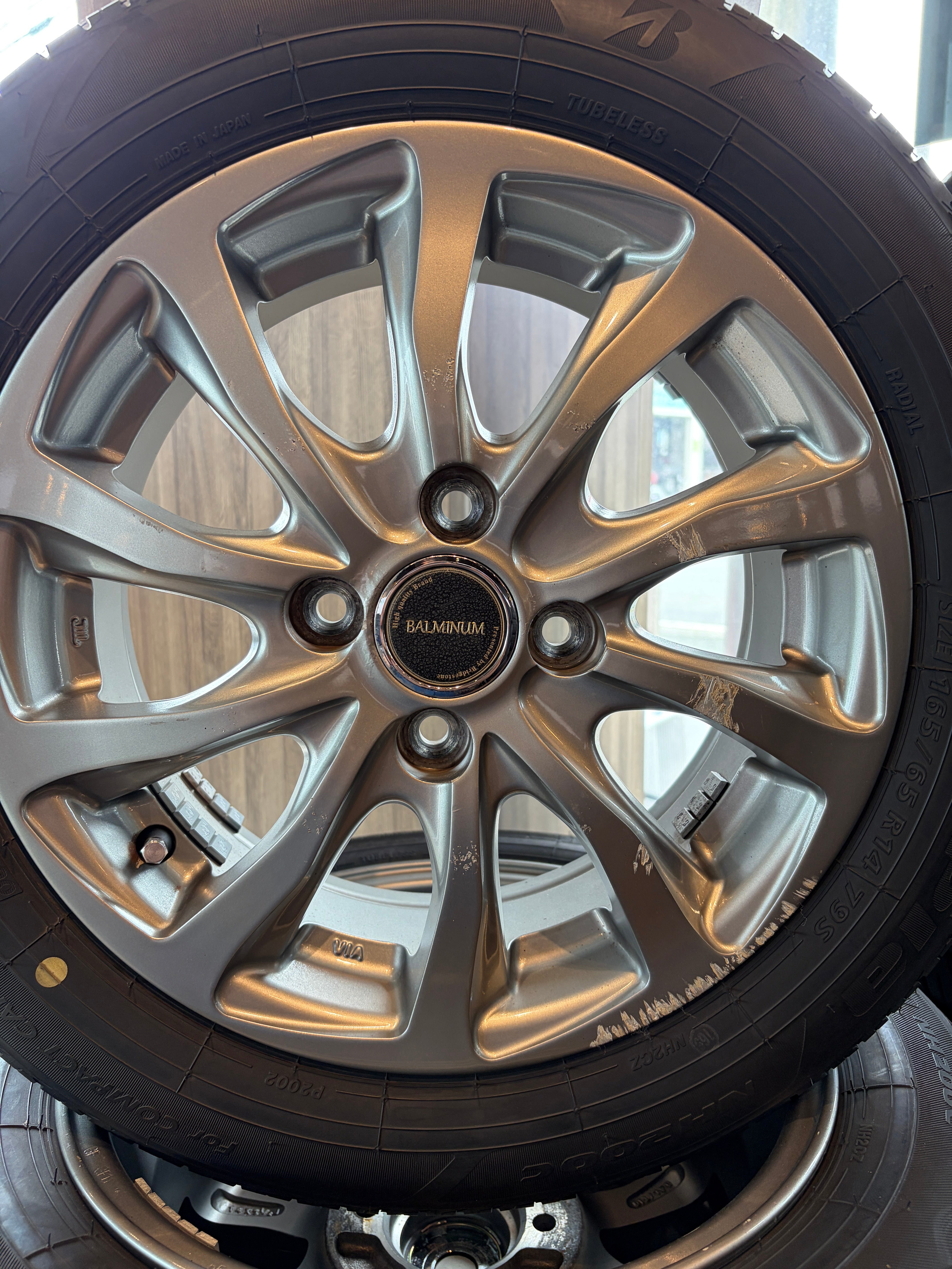 F14-0049 ブリヂストン ｴｺﾋﾟｱ NH200C 165/65R14 夏タイヤ ﾀﾝｸ、ﾙｰﾐｰ 