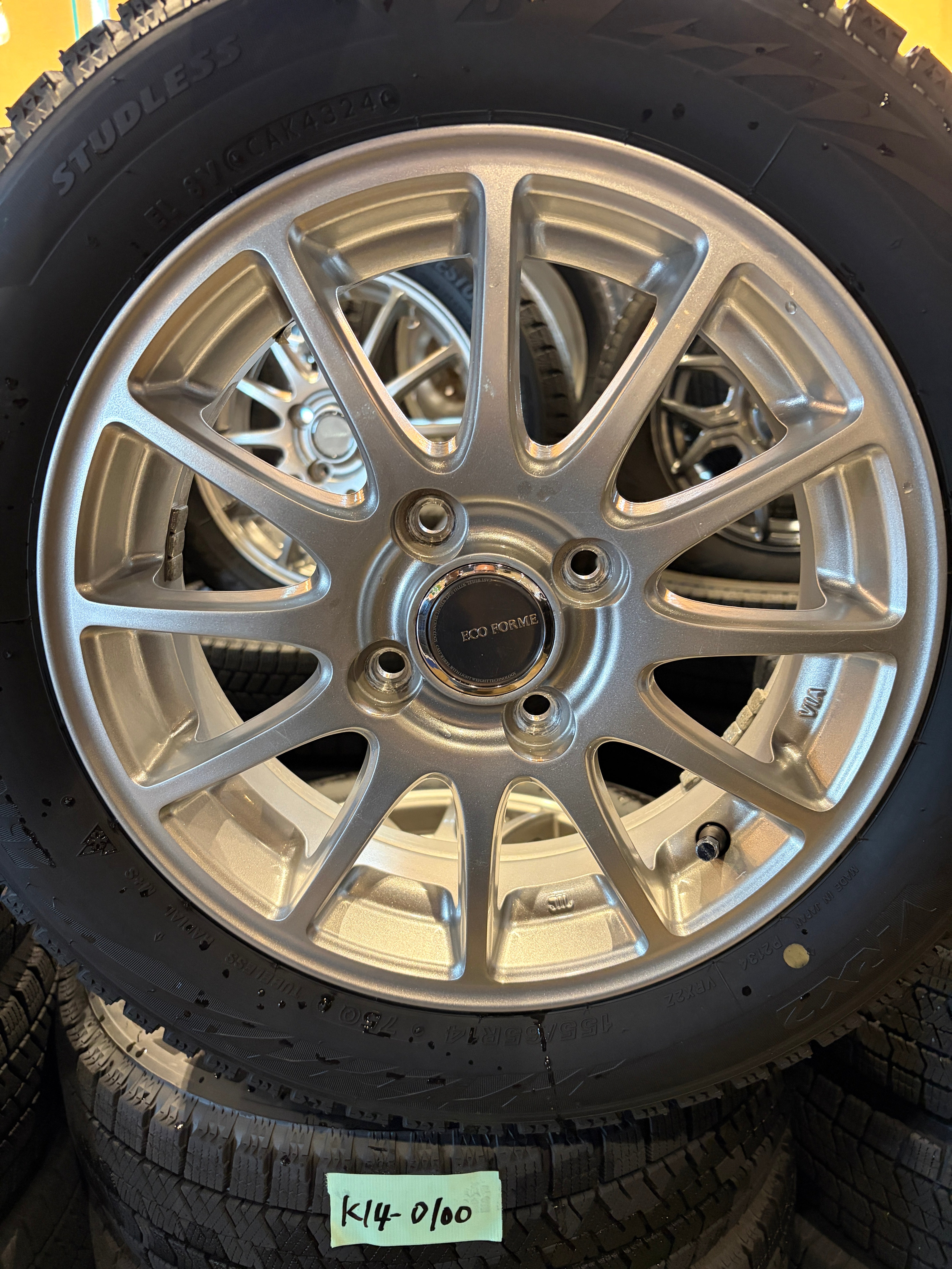 K14-0100 ブリヂストン ﾌﾞﾘｻﾞｯｸ VRX2 155/65R14 スタッドレス 軽自動車