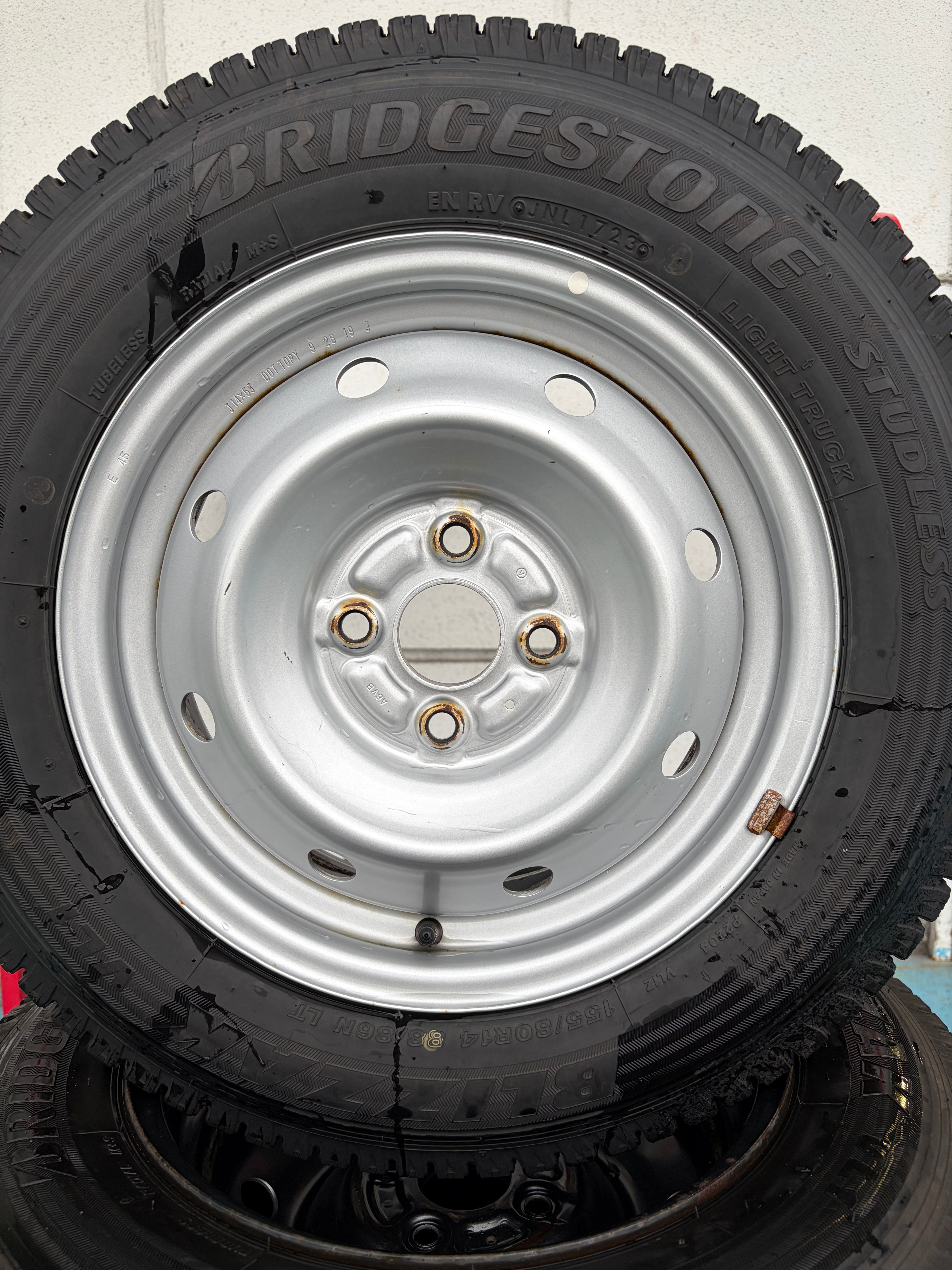 V-0038 ブリヂストン ﾌﾞﾘｻﾞｯｸ VL1 155/80R14 88/86N スタッドレス