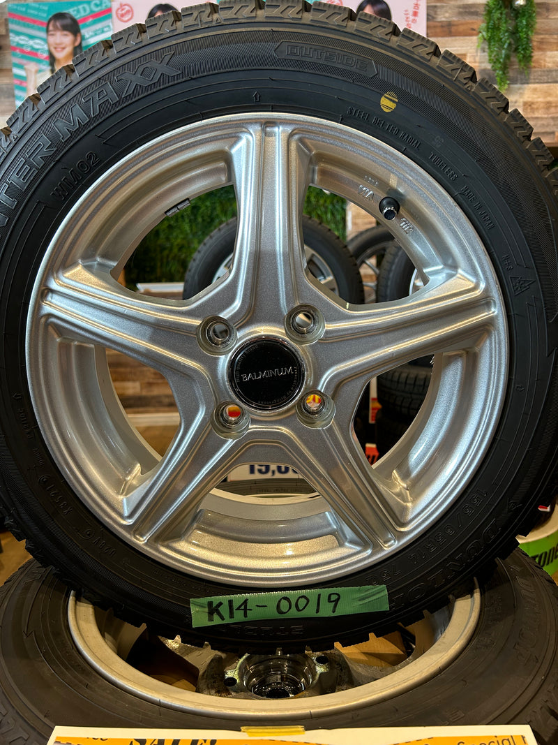 ギャラリービューアに画像をロードする, K14-0019ダンロップウィンターマックス WM02155/65R14スタッドレス