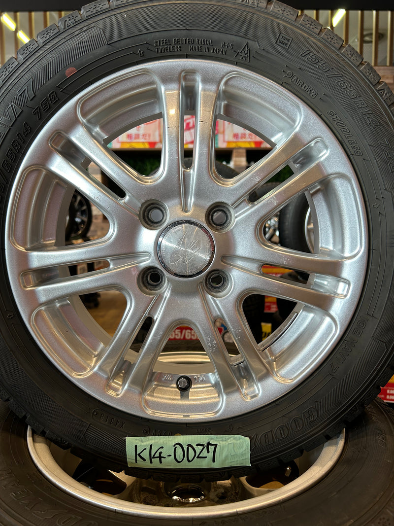 ギャラリービューアに画像をロードする, K14-0027グッドイヤーアイスナビ7155/65R14スタッドレス