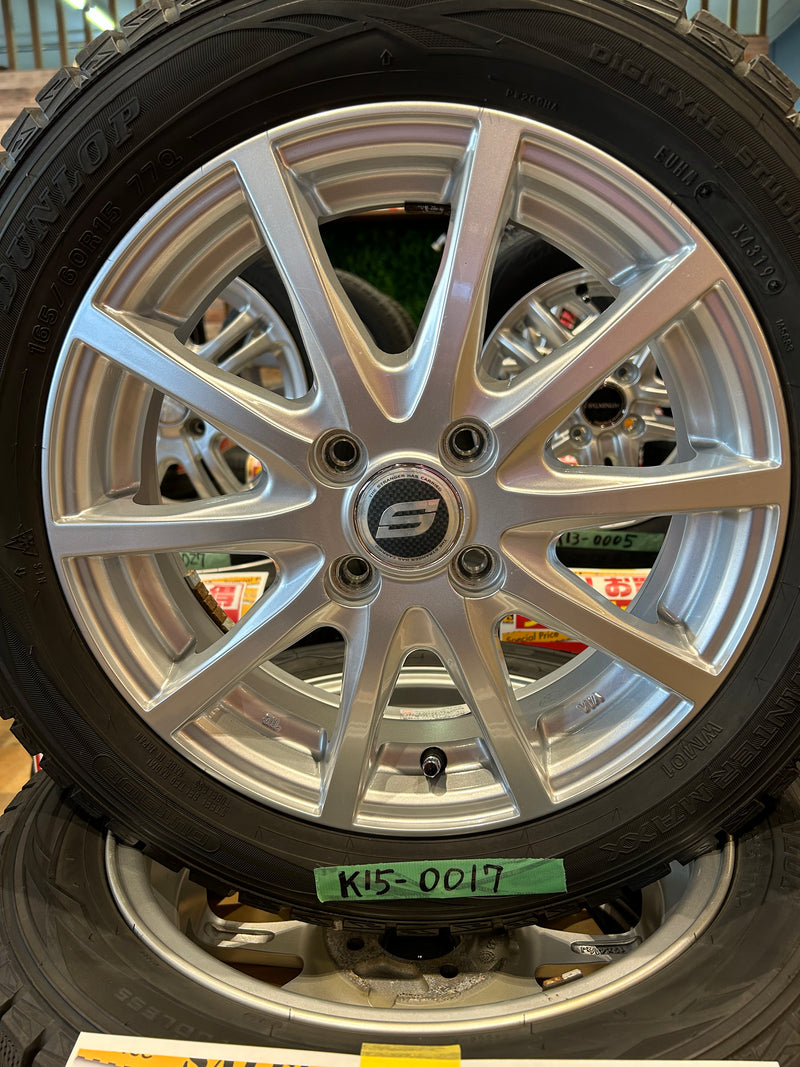 ギャラリービューアに画像をロードする, K15-0017ダンロップウィンターマックス WM01165/60R15スタッドレス