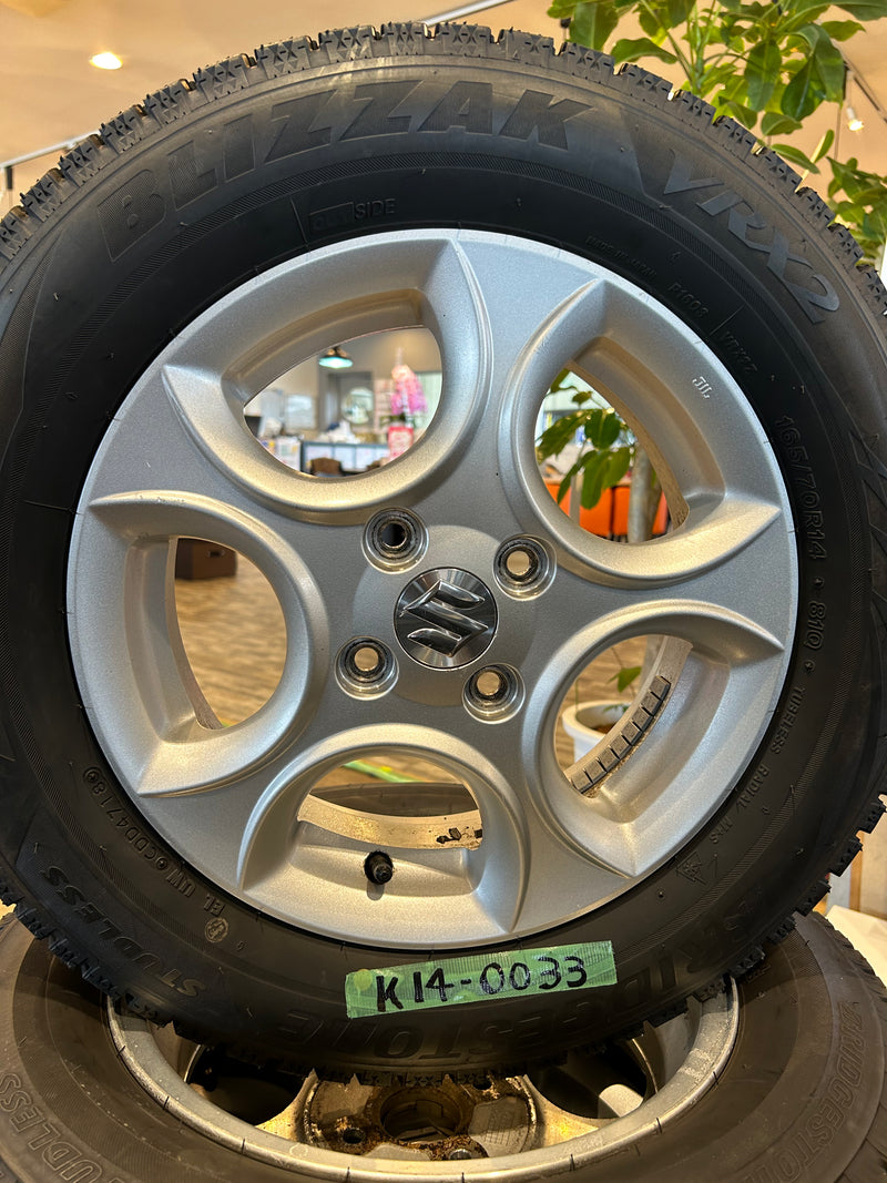 ギャラリービューアに画像をロードする, K14-0033ブリヂストンVRX2165/70R14スタッドレス