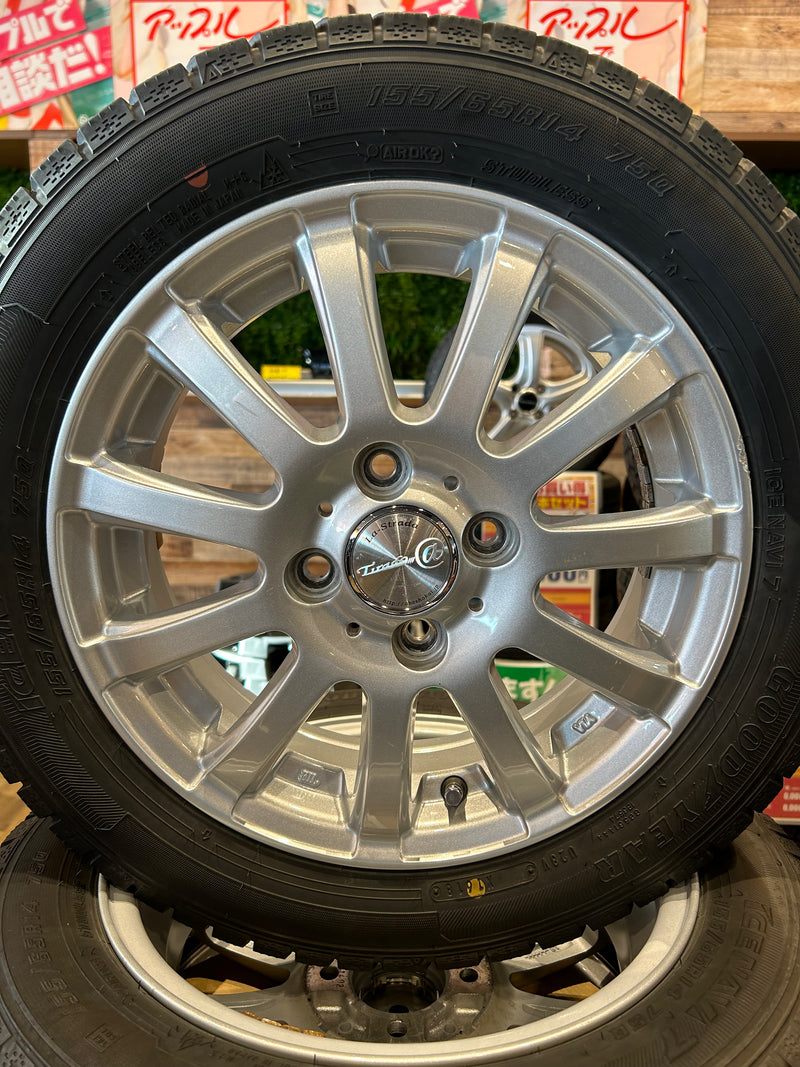 ギャラリービューアに画像をロードする, K14-0042グッドイヤーアイスナビ7155/65R14スタッドレス