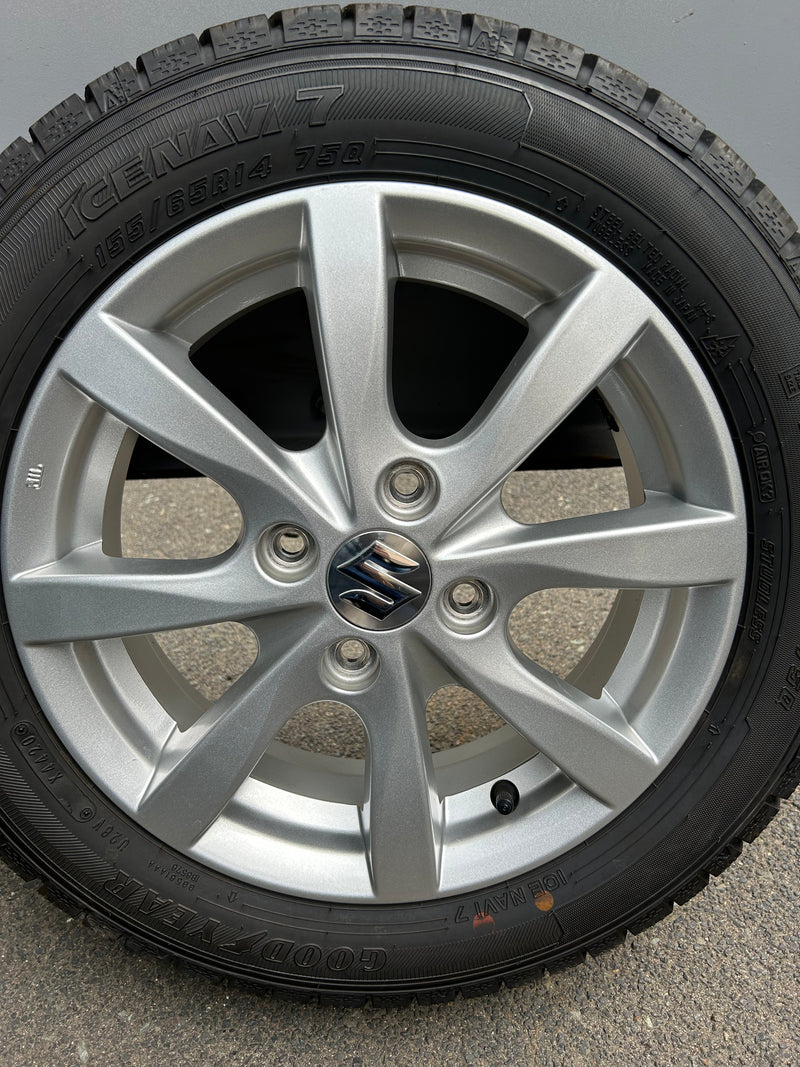 ギャラリービューアに画像をロードする, K14-0048グッドイヤーアイスナビ7155/65R14スタッドレス