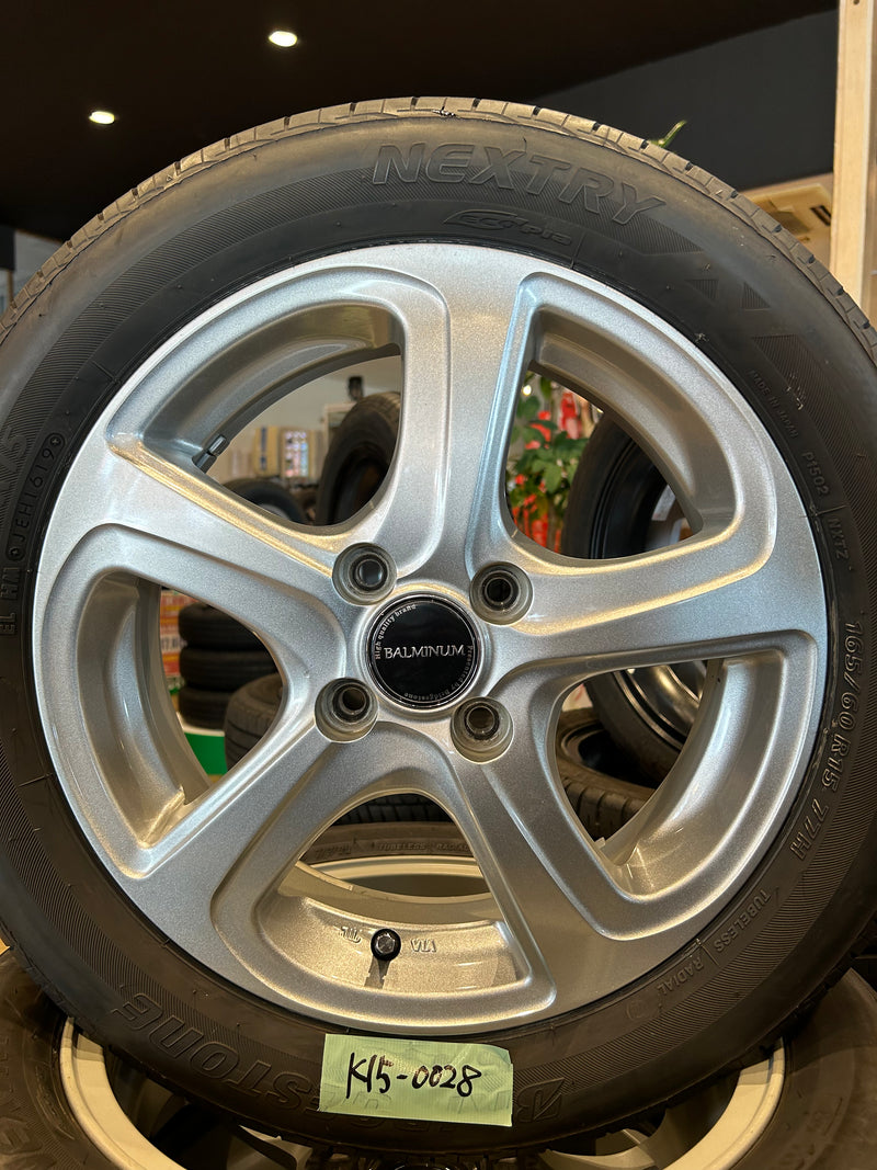 ギャラリービューアに画像をロードする, K15-0028ブリヂストンネクストリー165/60R15夏タイヤ