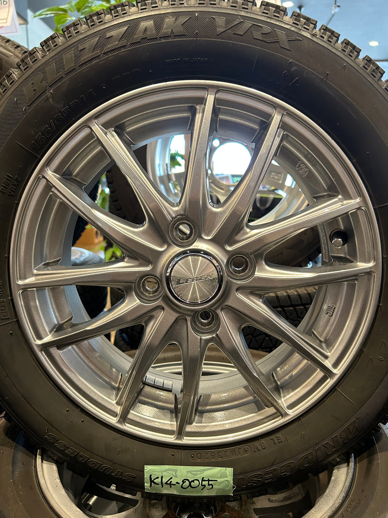 ギャラリービューアに画像をロードする, K14-0055ブリヂストンブリザック VRX155/65R14スタッドレス