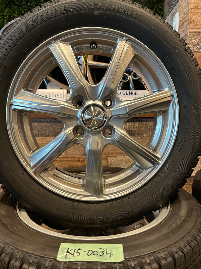 ギャラリービューアに画像をロードする, K15-0034ブリヂストンブリザック VRX165/60R15スタッドレス