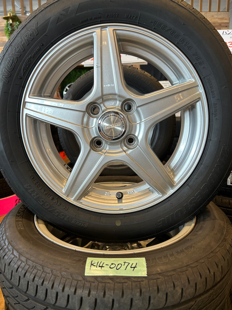ギャラリービューアに画像をロードする, K14-0074ブリヂストンネクストリー155/65R14夏タイヤ