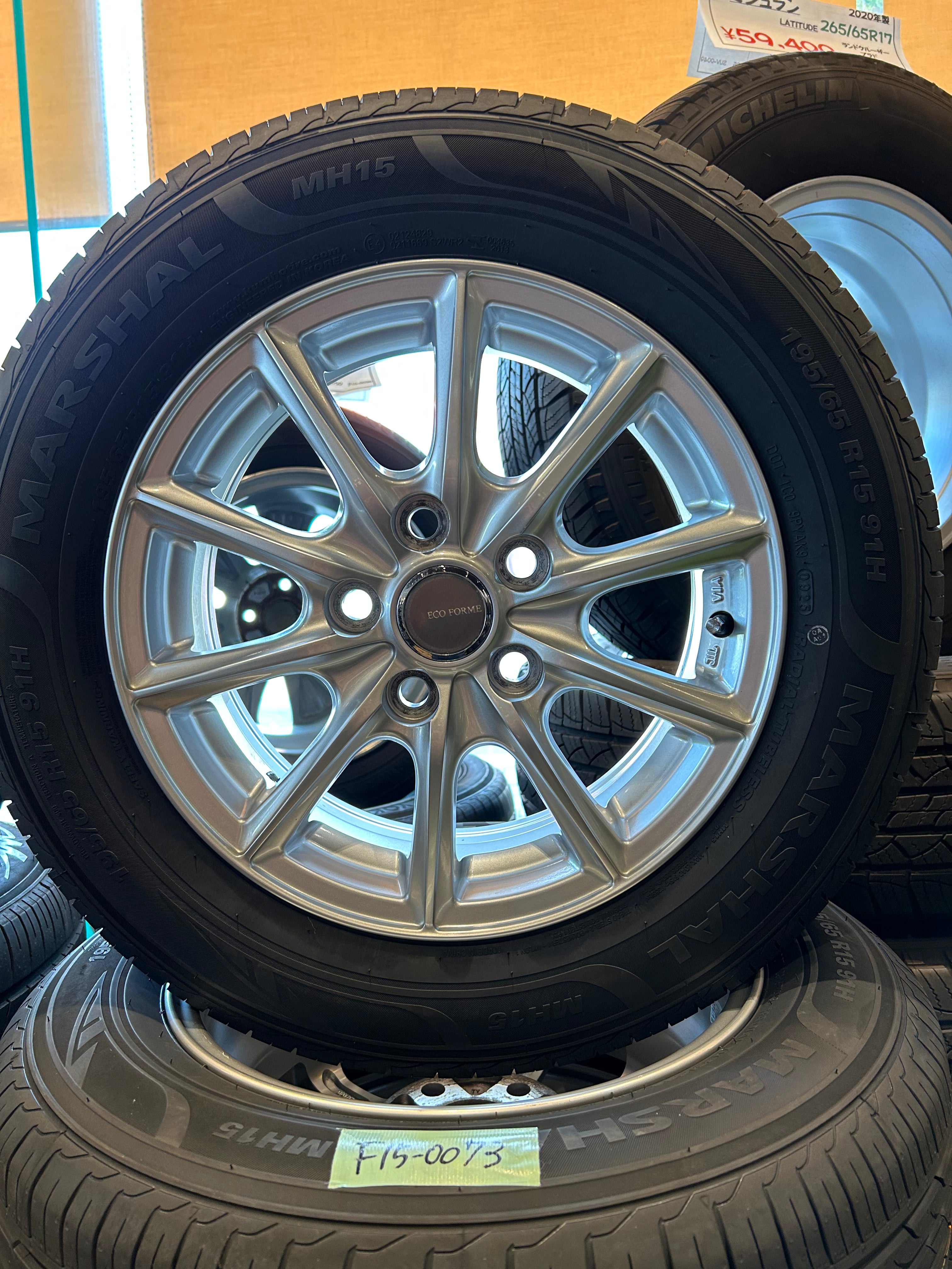 F15-0073マーシャルMH15195/65R15夏タイヤ – にこっとセレクトUパーツ