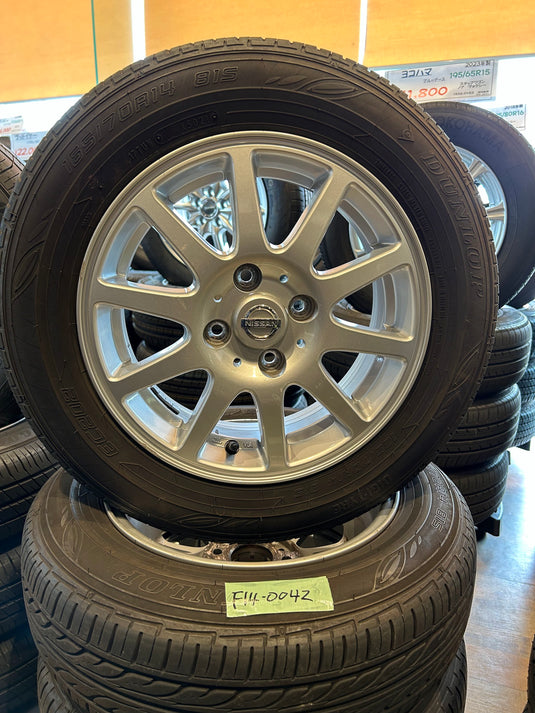F14-0042 ダンロップ ﾃﾞｼﾞﾀｲﾔ 165/70Ｒ14 夏タイヤ ﾏｰﾁ
