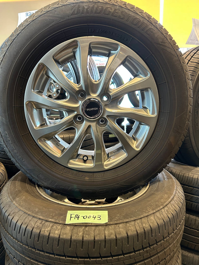 ギャラリービューアに画像をロードする, F14-0043 ブリヂストン ｴｺﾋﾟｱ　NH200 185/70Ｒ14 夏タイヤ 旧ﾌﾘｰﾄﾞ
