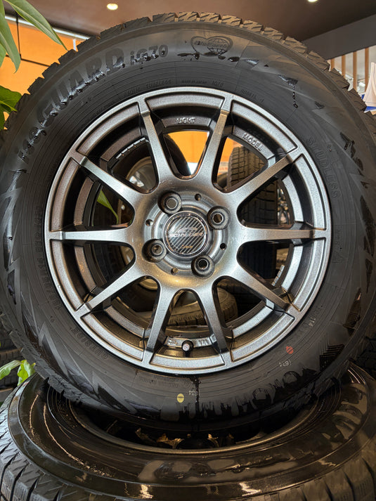F14-0048 ヨコハマ ｱｲｽｶﾞｰﾄﾞ　IG70 185/65Ｒ14 スタッドレス ｶﾘｰﾅ、ｳｲﾝｸﾞﾛｰﾄﾞ
