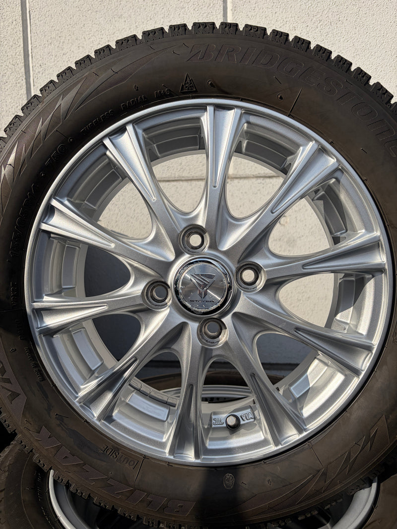 ギャラリービューアに画像をロードする, K14-0088 ブリヂストン ﾌﾞﾘｻﾞｯｸ　VRX2 155/65Ｒ14 スタッドレス 軽自動車etc
