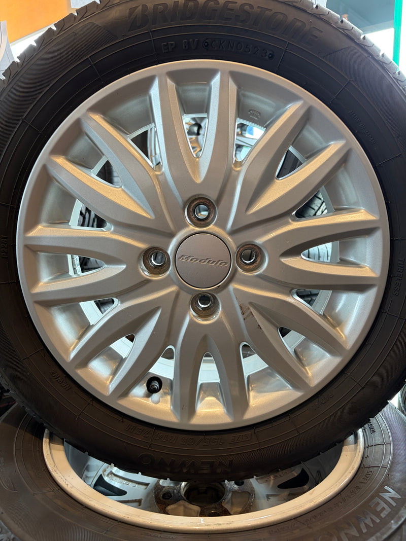 ギャラリービューアに画像をロードする, K14-0095 ブリヂストン NEWNO 155/65R14 夏タイヤ ﾎﾝﾀﾞ車
