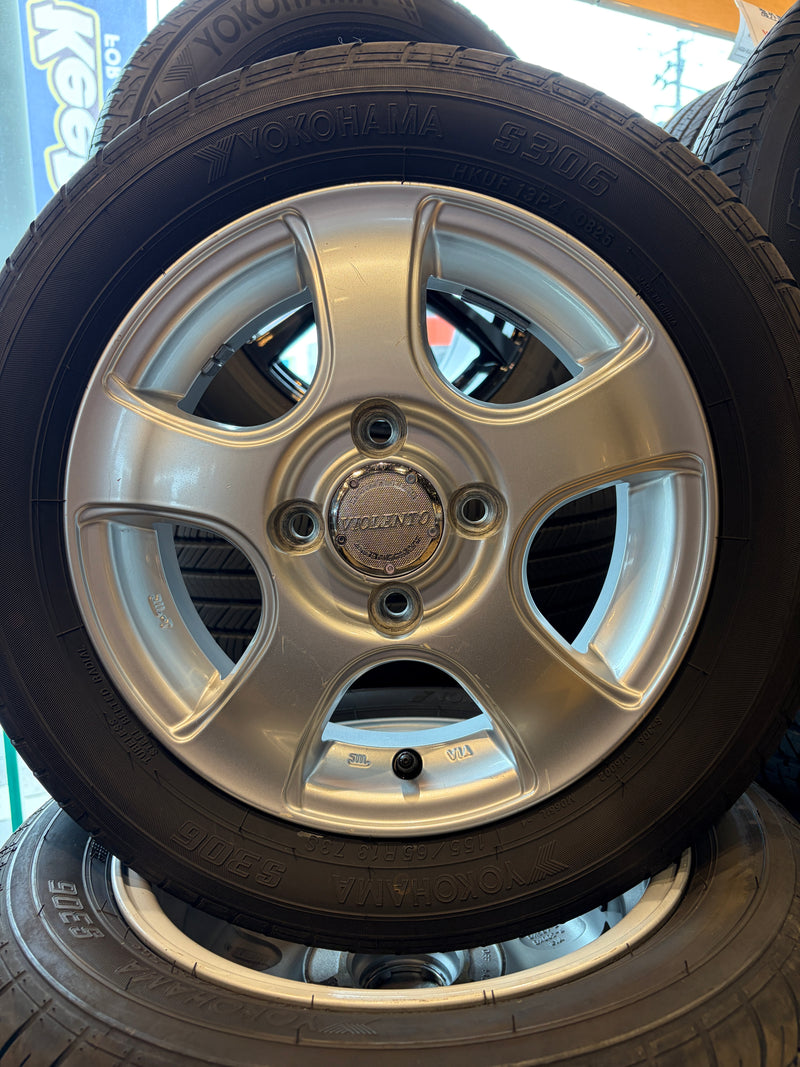 ギャラリービューアに画像をロードする, K13-0029 ヨコハマ S306 155/65R13 夏タイヤ ﾗｲﾌ、ﾜｺﾞﾝR
