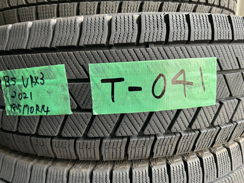 T-041ブリヂストンVRX3185/70Ｒ14 スタッドレス