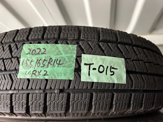 T-015ブリヂストンﾌﾞﾘｻﾞｯｸ　VRX2155/65Ｒ14 スタッドレス