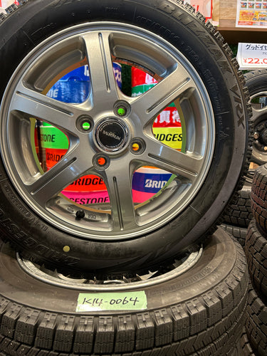 K14-0064ブリヂストンﾌﾞﾘｻﾞｯｸ　VRX155/65Ｒ14スタッドレス