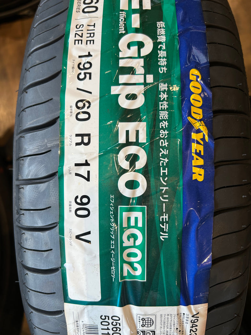 ギャラリービューアに画像をロードする, T-161 グッドイヤー 夏タイヤ ｴﾌｨｼｪﾝﾄｸﾞﾘｯﾌﾟｴｺ 195/60Ｒ17
