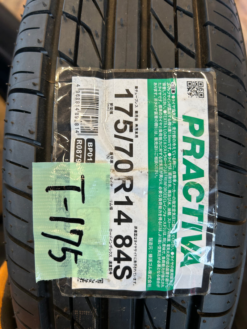 ギャラリービューアに画像をロードする, T-175 他社専売品 夏タイヤ ﾌﾟﾗｸﾃｨﾊﾞ 175/70Ｒ14
