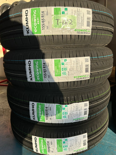 T-182海外製eCOWING155/65Ｒ14 夏タイヤ