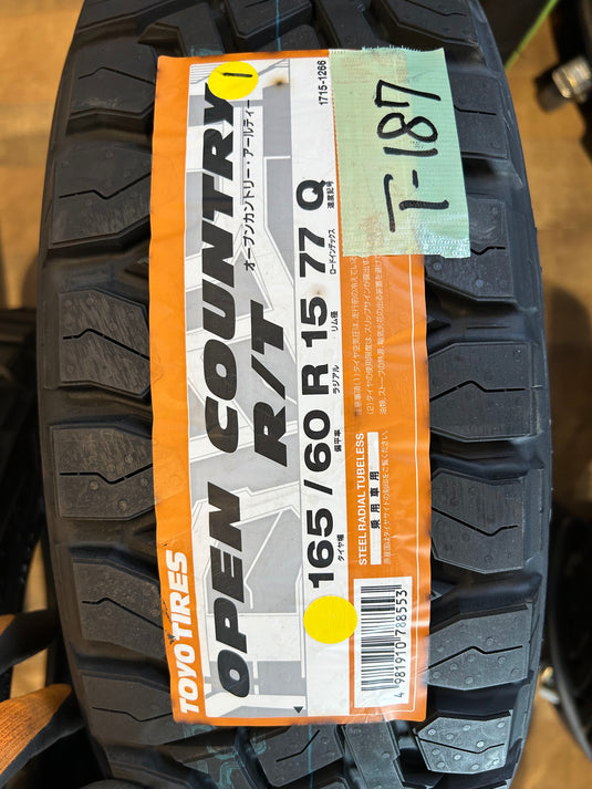 T-187トーヨーOPEN COUNTRY R/T165/60Ｒ15夏タイヤ