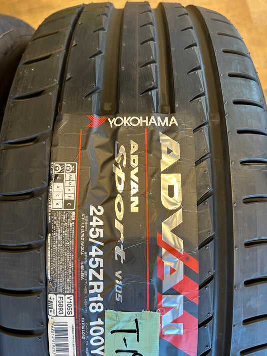 T-190ヨコハマｱﾄﾞﾊﾞﾝｽﾎﾟｰﾂ　V105245/45Ｒ18 夏タイヤ