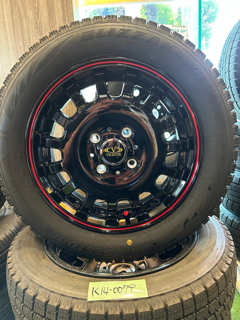 ギャラリービューアに画像をロードする, K14-0079ブリヂストンﾌﾞﾘｻﾞｯｸ　VRX2155/65Ｒ14スタッドレス
