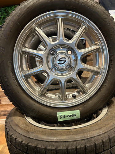 K14-0083ブリヂストンﾌﾞﾘｻﾞｯｸ　VRX2155/65Ｒ14スタッドレス