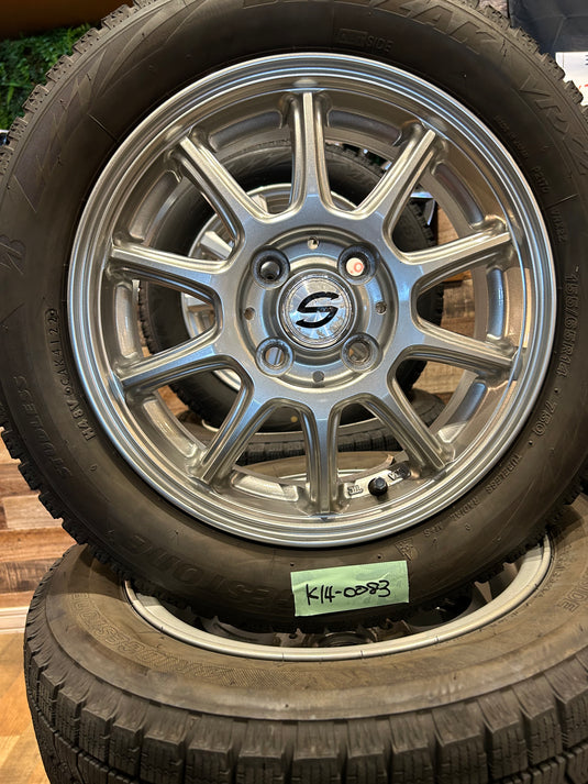 K14-0083ブリヂストンﾌﾞﾘｻﾞｯｸ　VRX2155/65Ｒ14スタッドレス