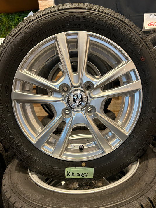 K14-0084グッドイヤーｱｲｽﾅﾋﾞ7155/65Ｒ14スタッドレス
